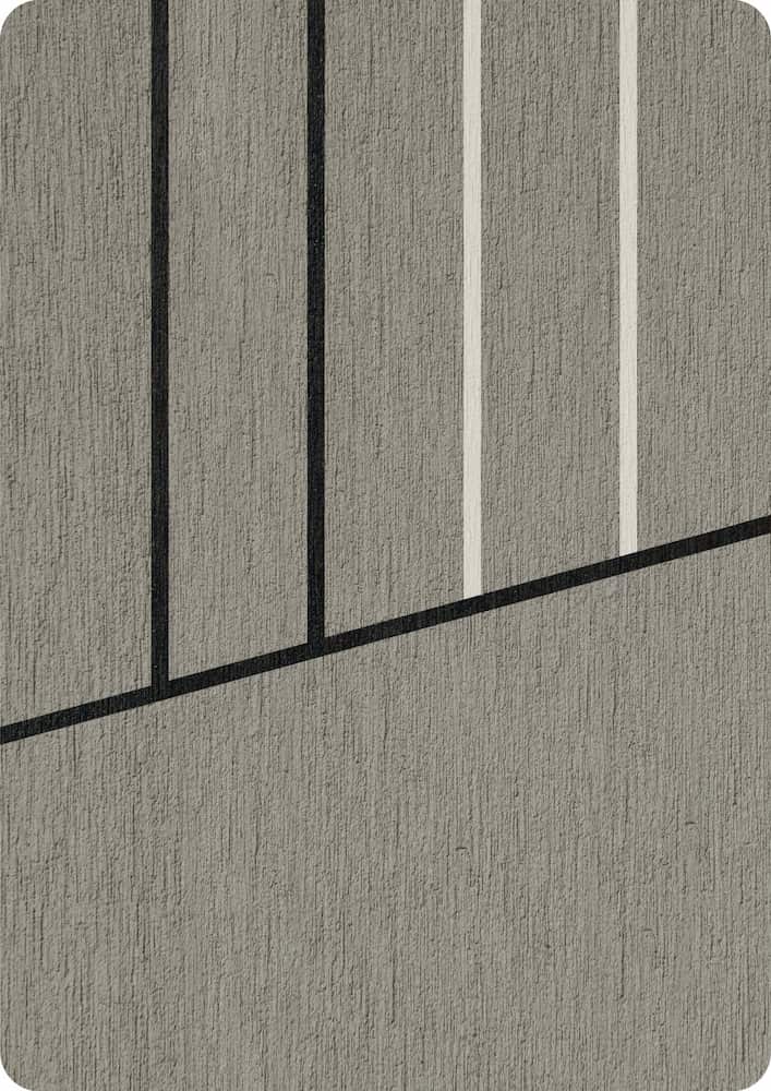 Muestra del color Grey de Flexiteek 3 con junta de calafateo