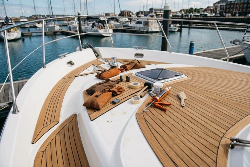 How to install a synthetic boat teak surface